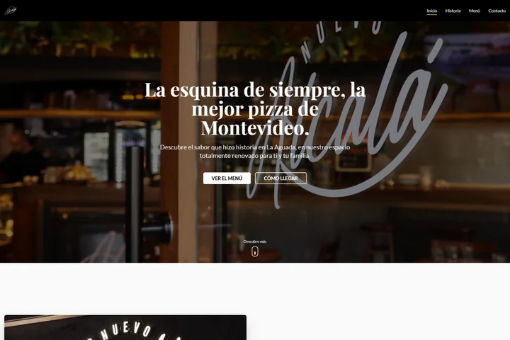 Sitio web del Bar Nuevo Alcalá, restaurante en Montevideo